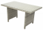 Ratanový stůl 140 x 80 cm SEVILLA (šedá) - Světle šedá