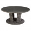 Ratanový stůl jídelní BORNEO LUXURY průměr 160 cm (šedá) - Tmavě šedá