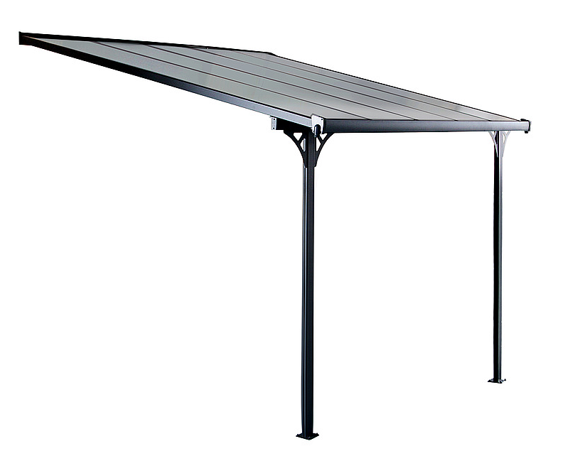 Pergola 436 x 305 cm (černá+šedý polykarbonát)