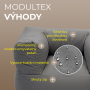 Textilní modulová sestava MODULTEX pro 2 osoby (šedo-hnědá)